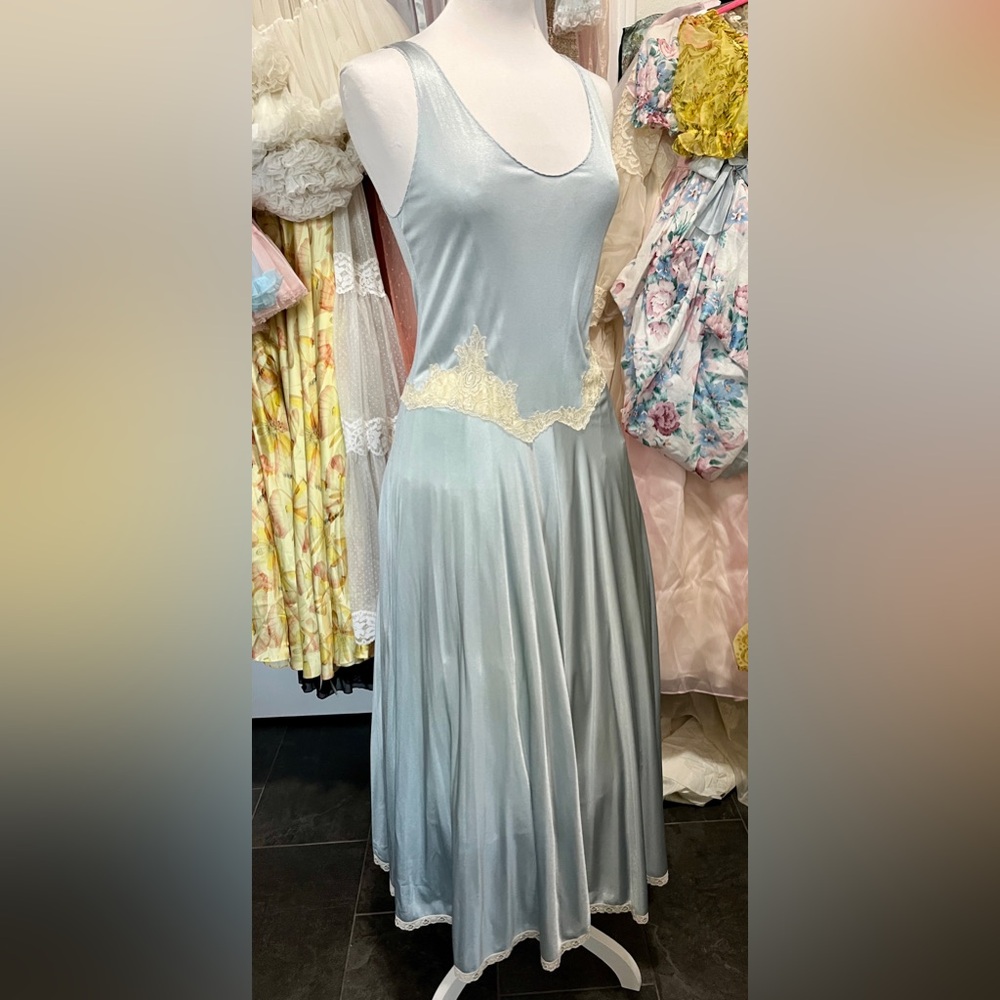 Free People 💗 vintage 1980s nylon lace ballerina maxi gown